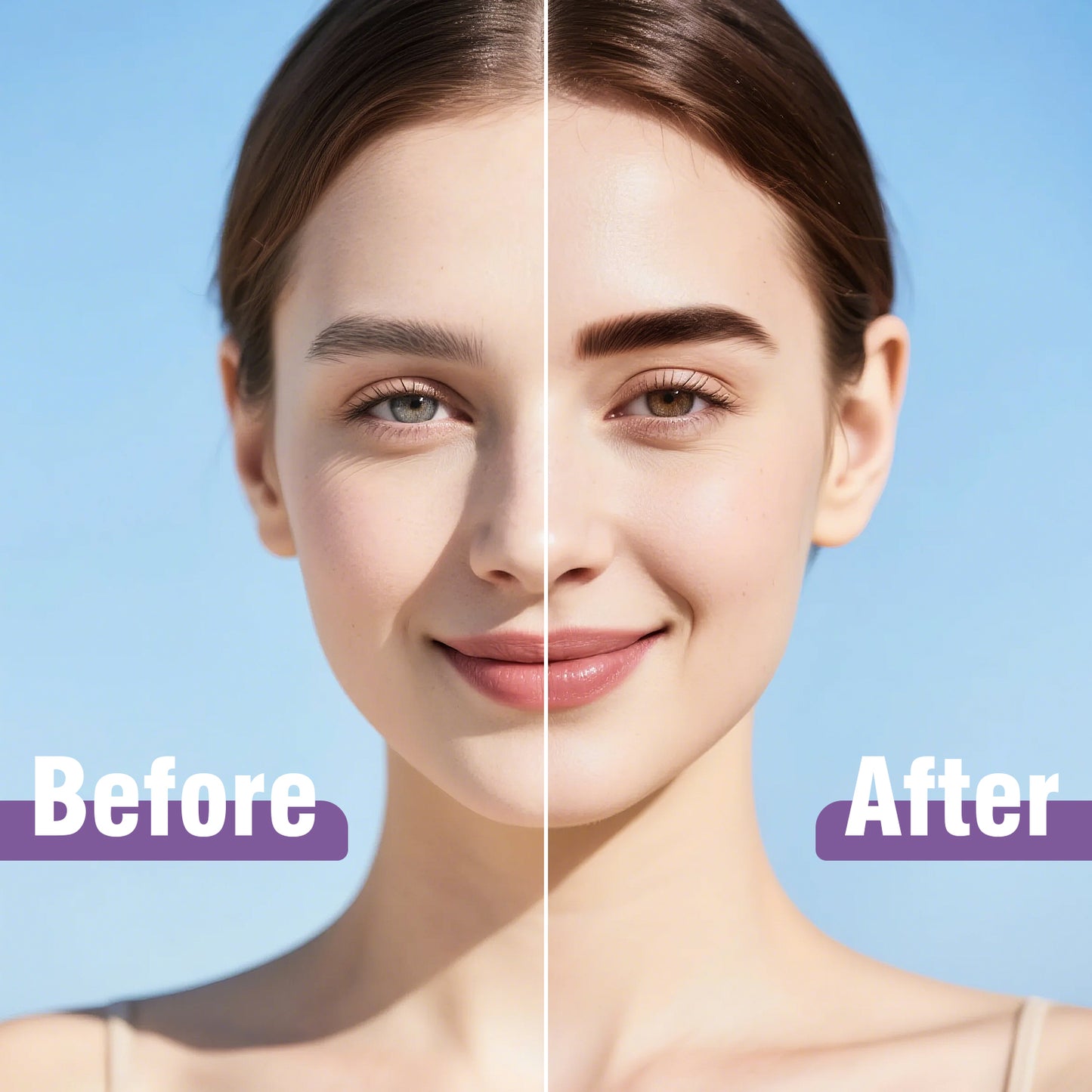 Peel Off Eyebrow Gel - Easy Peel Off Eyebrow Brow Tattoo Makeup, No Smudge, Waterproof and Easy to Color, Create Fuller & Defined Brows Makeup for Woman & Girls