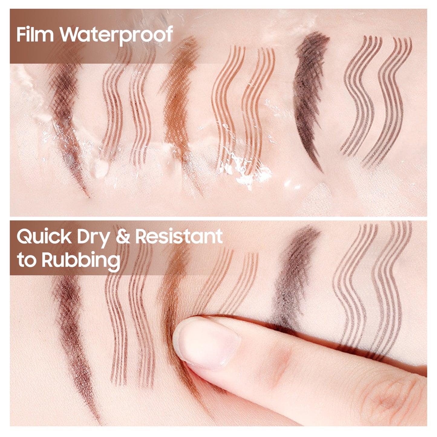 Eyebrow Pencils for Women 2-in-1 Dual-Ended, Microblading Eyebrow Pen 4-Fork-Tip & Precise Brush-Tip, Brow Pen Long-Lasting Waterproof & Smudge-Proof Natural Hair Like Brows