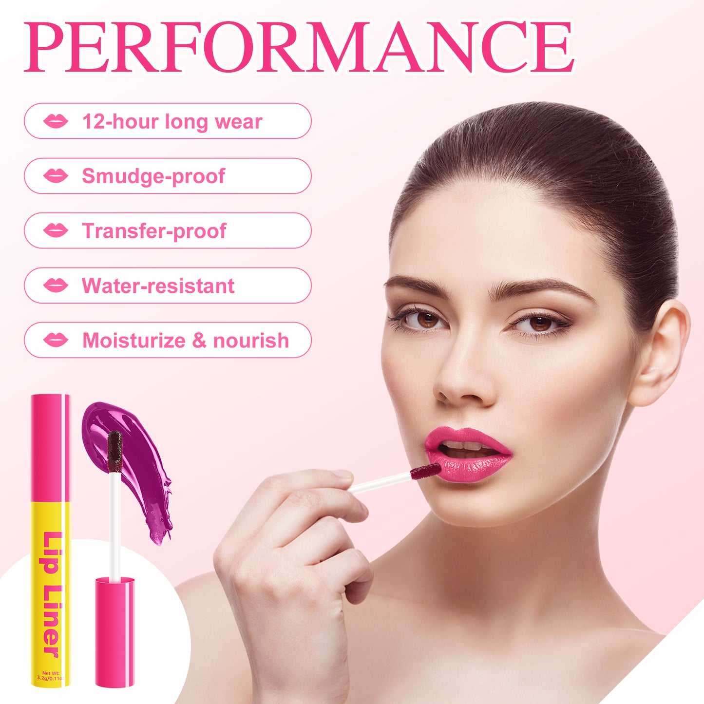 Lip Stain - Lip Stain Peel Off Long-Lasting with Matte Finish Waterproof & Transfer-Proof, Lip Liner Moisturizing & Nourishing Non-Stick Cup Highly Pigmented Color Lip Tint