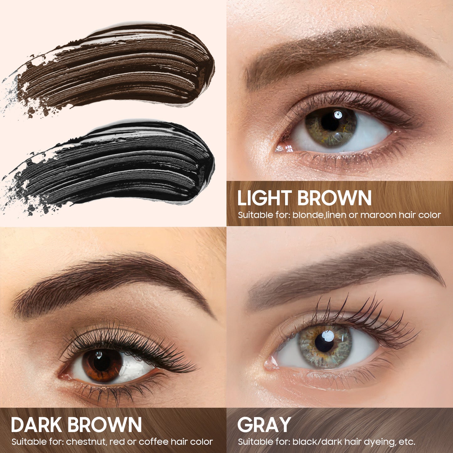 Brow Tattoo Peel Off - Brow Gel Eyebrow Tattoos Waterproof, Eyebrow Gel with Eyebrow Stencils Long-Lasting Makeup, Eye Brow Pencils Create Full Voluminous Brows for Women