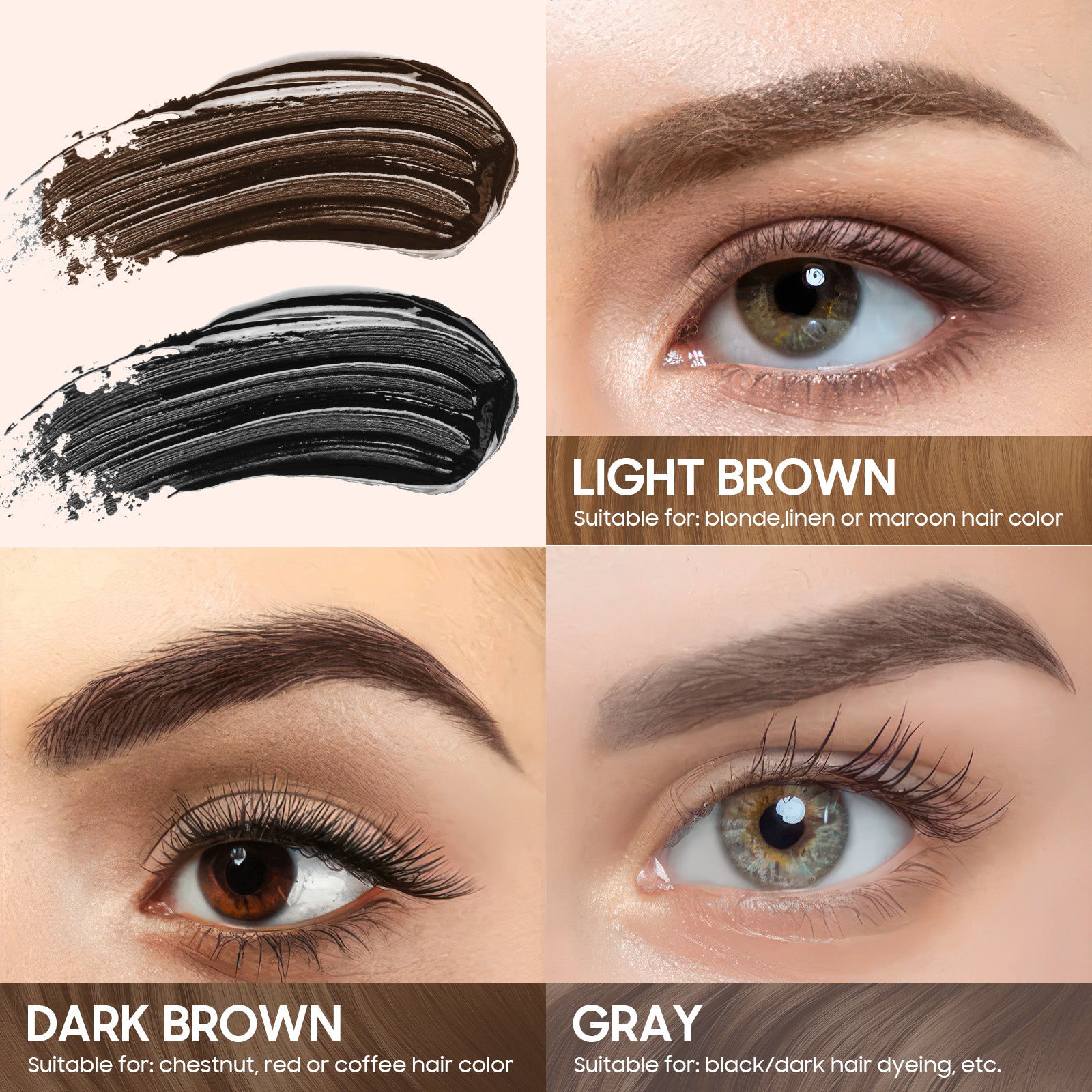 Brow Tattoo Peel Off - Brow Gel Eyebrow Tattoos Waterproof, Eyebrow Gel with Eyebrow Stencils Long-Lasting Makeup, Eye Brow Pencils Create Full Voluminous Brows for Women