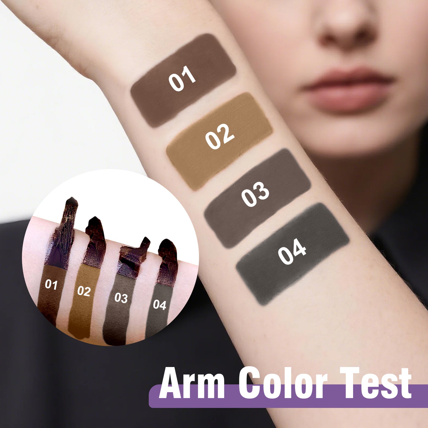 Peel Off Eyebrow Gel - Easy Peel Off Eyebrow Brow Tattoo Makeup, No Smudge, Waterproof and Easy to Color, Create Fuller & Defined Brows Makeup for Woman & Girls