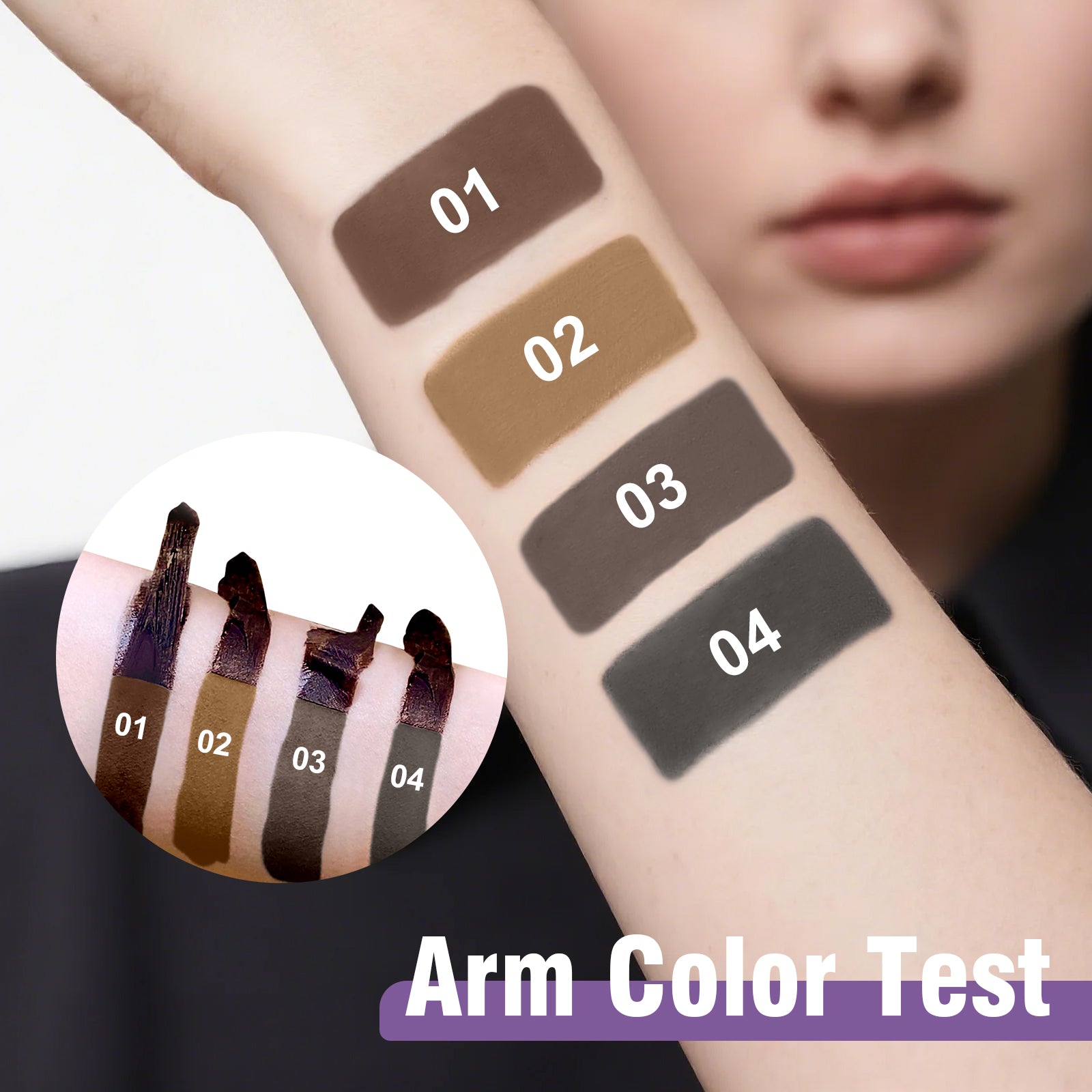 Peel Off Eyebrow Gel - Easy Peel Off Eyebrow Brow Tattoo Makeup, No Smudge, Waterproof and Easy to Color, Create Fuller & Defined Brows Makeup for Woman & Girls