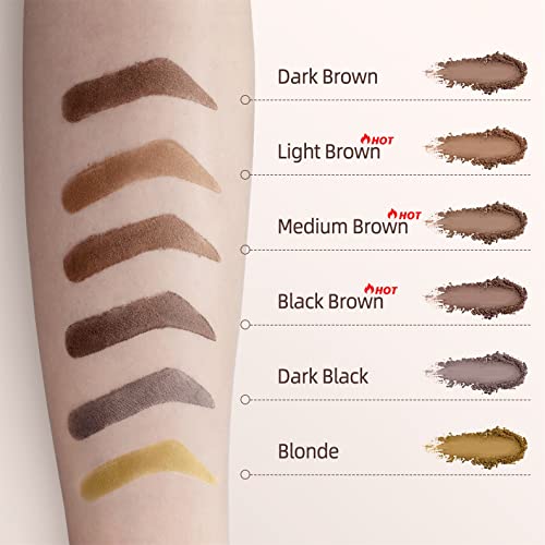 Eyebrow Stamp and Eyebrow Stencil Kit, Eye Brow Stencil Kit for Beginners 24 Reusable and Washable Eyebrow Shaping Kit, Brow Stencil and Stamp Kit Smudge-Proof & Long-Lasting