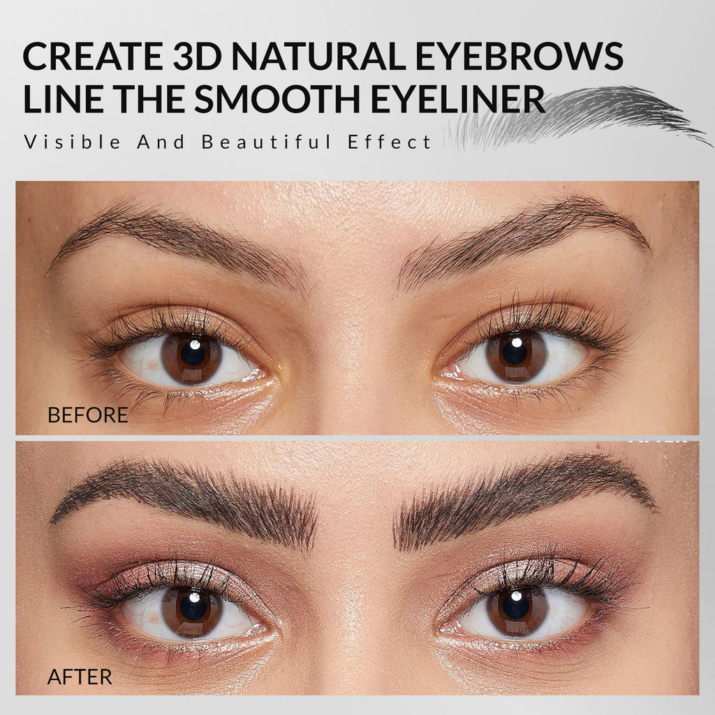 Eyebrow Pen Dual-Ended Brow Pencil with 2-Fork Tip & Precise  Brush-Tip, Eyebrow Pencil for Women Waterproof Long-Lasting  Natural Brow Tint