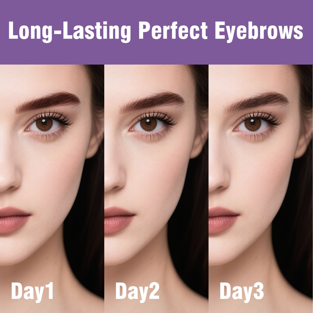 Peel Off Eyebrow Gel - Easy Peel Off Eyebrow Brow Tattoo Makeup, No Smudge, Waterproof and Easy to Color, Create Fuller & Defined Brows Makeup for Woman & Girls