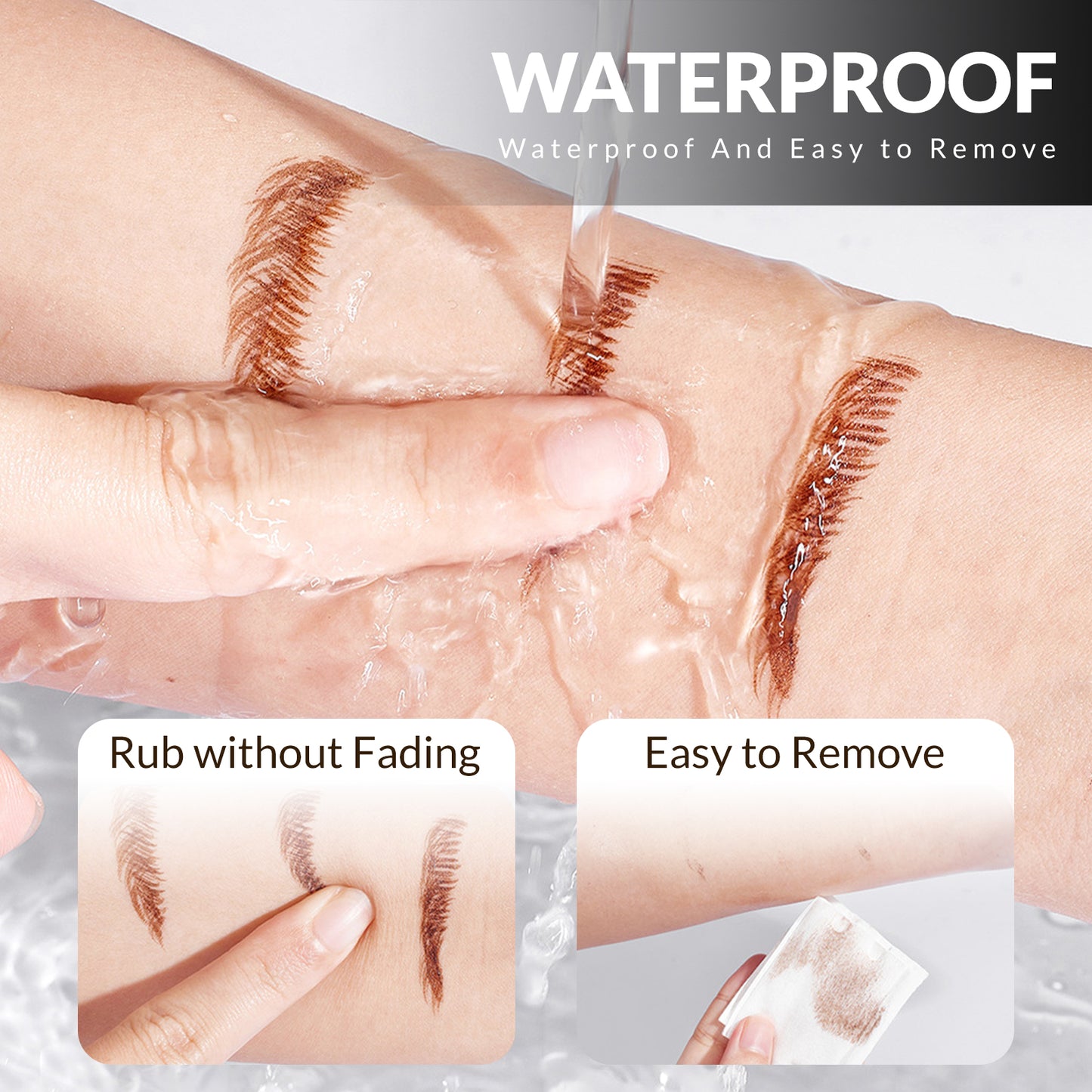 Eyebrow Pen Dual-Ended Brow Pencil with 2-Fork Tip & Precise  Brush-Tip, Eyebrow Pencil for Women Waterproof Long-Lasting  Natural Brow Tint