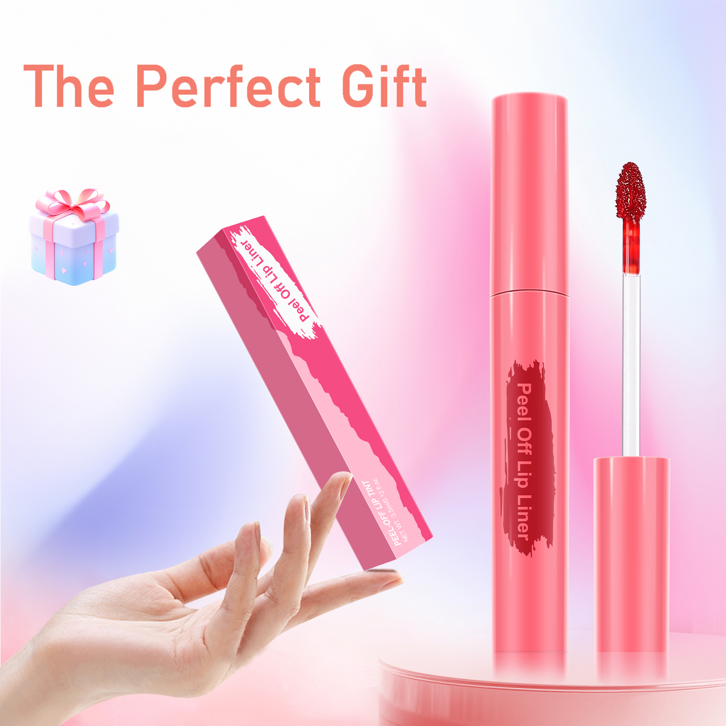 Lip Stain - Peel Off Lip Stain, Long Lasting Lip Liner with Matte Finish, Waterproof, Transfer-proof, Highly Pigmented Color