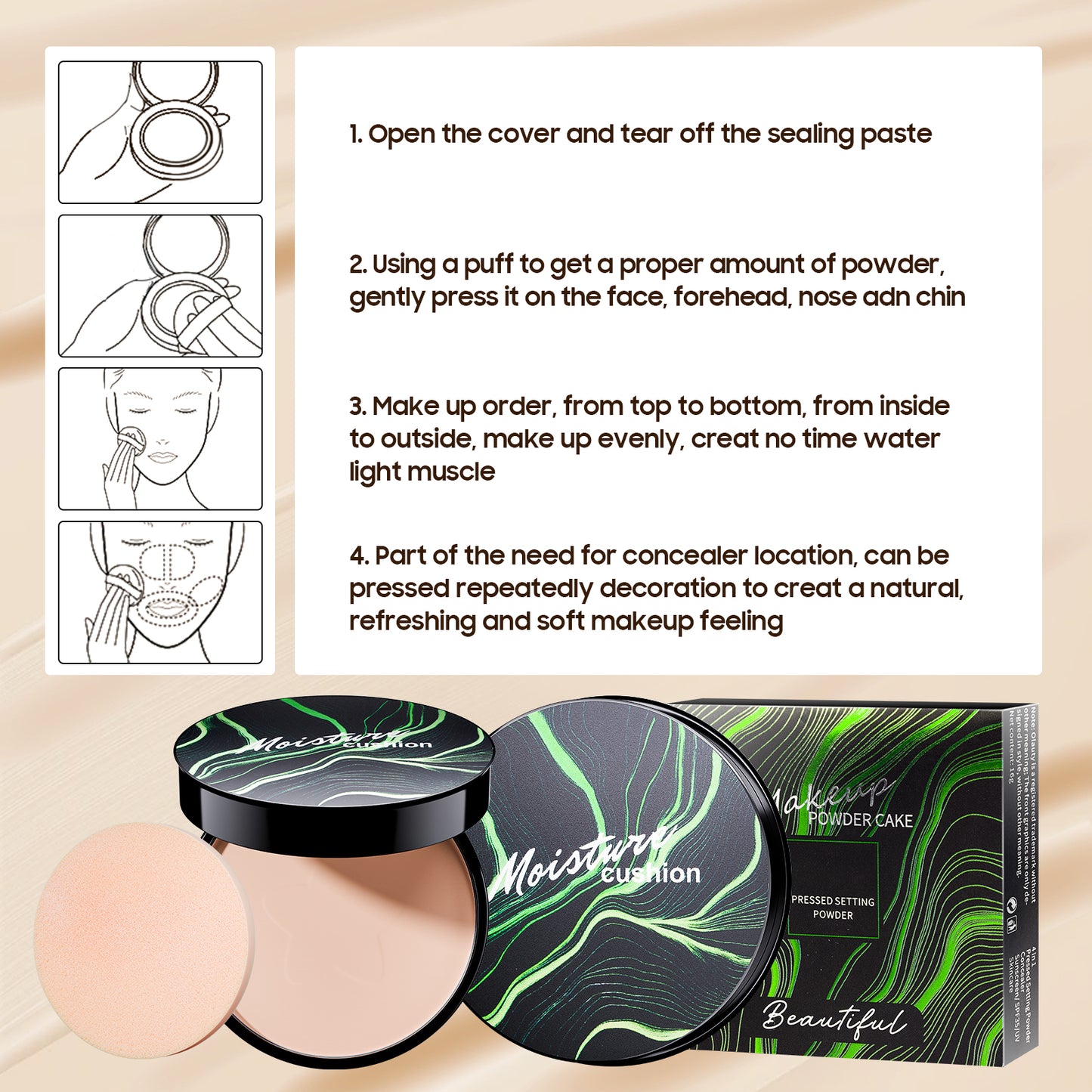 Face Setting Powder, Smooths Complexion & Controls Shine, Weightless, Blurring, Creates Soft Focus Effect, Even Skin Tone for All Skin Types, Natural