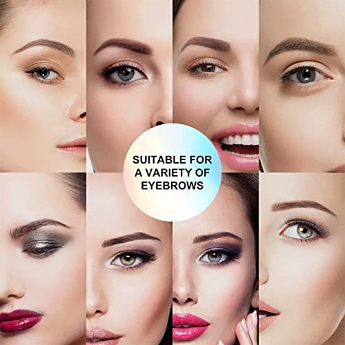 Eyebrow Stamp and Eyebrow Stencil Kit, Eye Brow Stencil Kit for Beginners 24 Reusable and Washable Eyebrow Shaping Kit, Brow Stencil and Stamp Kit Smudge-Proof & Long-Lasting