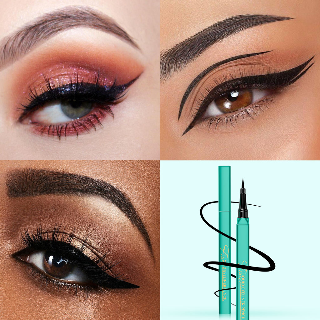 Liquid Eyeliner, Long-Lasting & Waterproof Eyeliner Pen, Glides on Smoothly, Quick Drying, Cruelty-Free & Vegan, Super Slim Precise All Day for Women (Black)