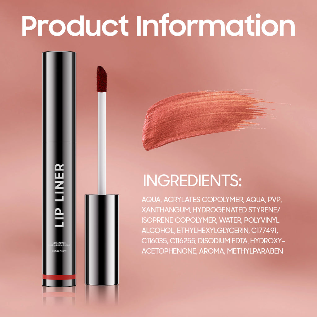 Lip Stain Peel Off, Lip Liner Moisturizing Long-Lasting & Waterproof, Transfer Proof & Plumping, Non-Stick Cup
