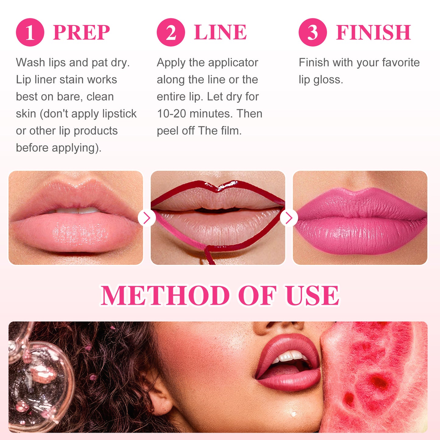 Lip Stain - Lip Stain Peel Off Long-Lasting with Matte Finish Waterproof & Transfer-Proof, Lip Liner Moisturizing & Nourishing Non-Stick Cup Highly Pigmented Color Lip Tint