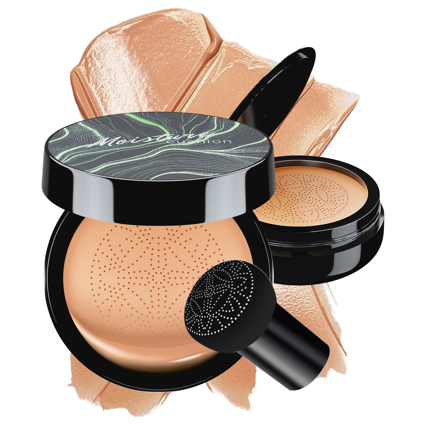 Mushroom Head Air Cushion CC Cream - BB Cream Face Makeup Foundation for Mature Skin Moisturizing Concealer Brighten Long-Lasting, Even Skin Tone for All Skin Types